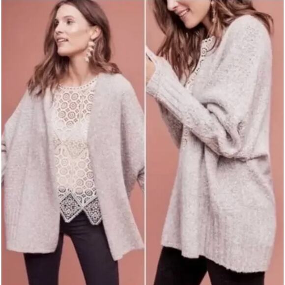 Anthropologie Angel of the North Pink Purple Lavender Knit Cardigan‎ Alpaca - Picture 1 of 3